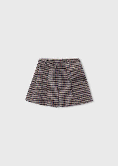 MAYORAL GIRLS' CHECKED SKIRT-TROUSERS
