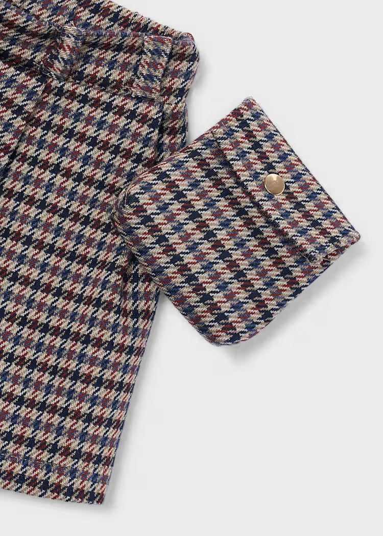 MAYORAL GIRLS' CHECKED SKIRT-TROUSERS