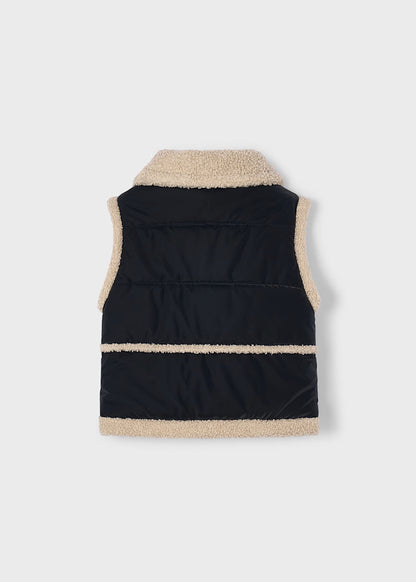 MAYORAL GIRLS CONTRAST SHEEPSKIN GILET