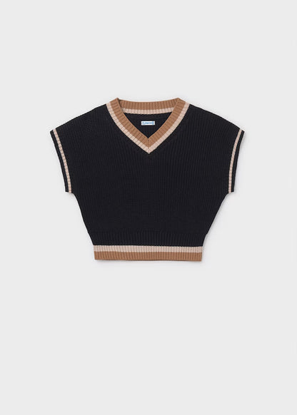 MAYORAL GIRLS KNITTED CONTRAST VEST