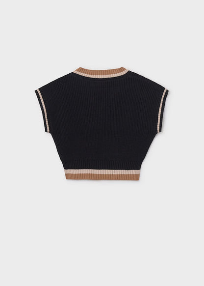 MAYORAL GIRLS KNITTED CONTRAST VEST