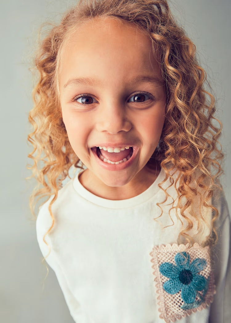 MAYORAL GIRLS CROCHET POCKET T SHIRT