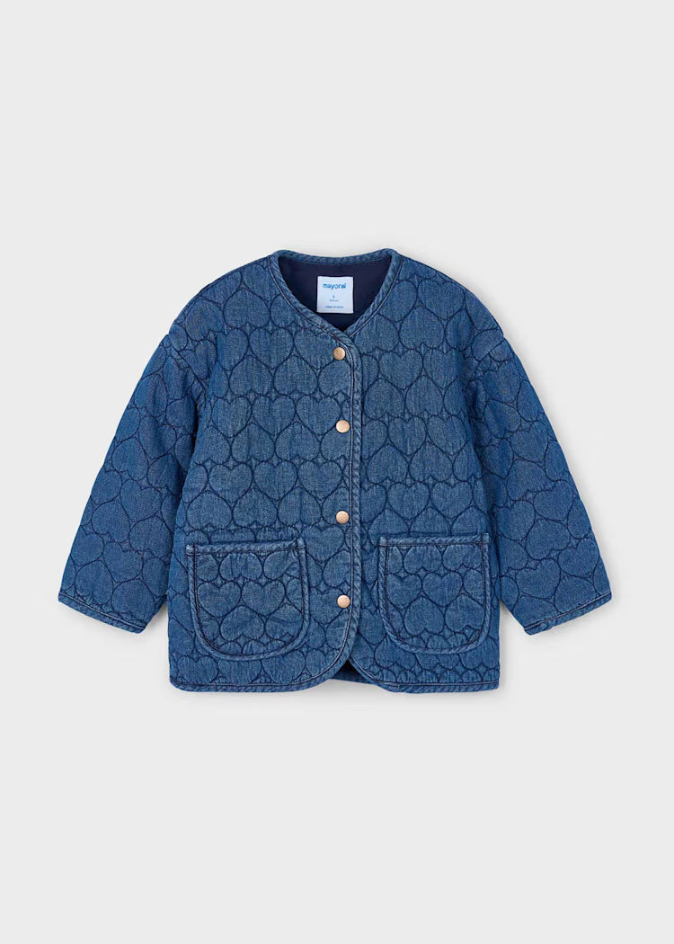 MAYORAL GIRLS SOFT DENIM HEART JACKET
