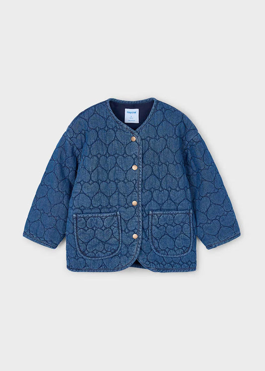 MAYORAL GIRLS SOFT DENIM HEART JACKET