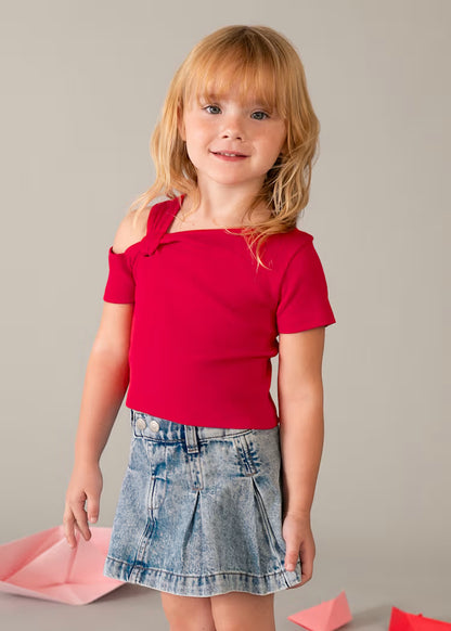MAYORAL GIRLS' DENIM PLEATED SKIRT