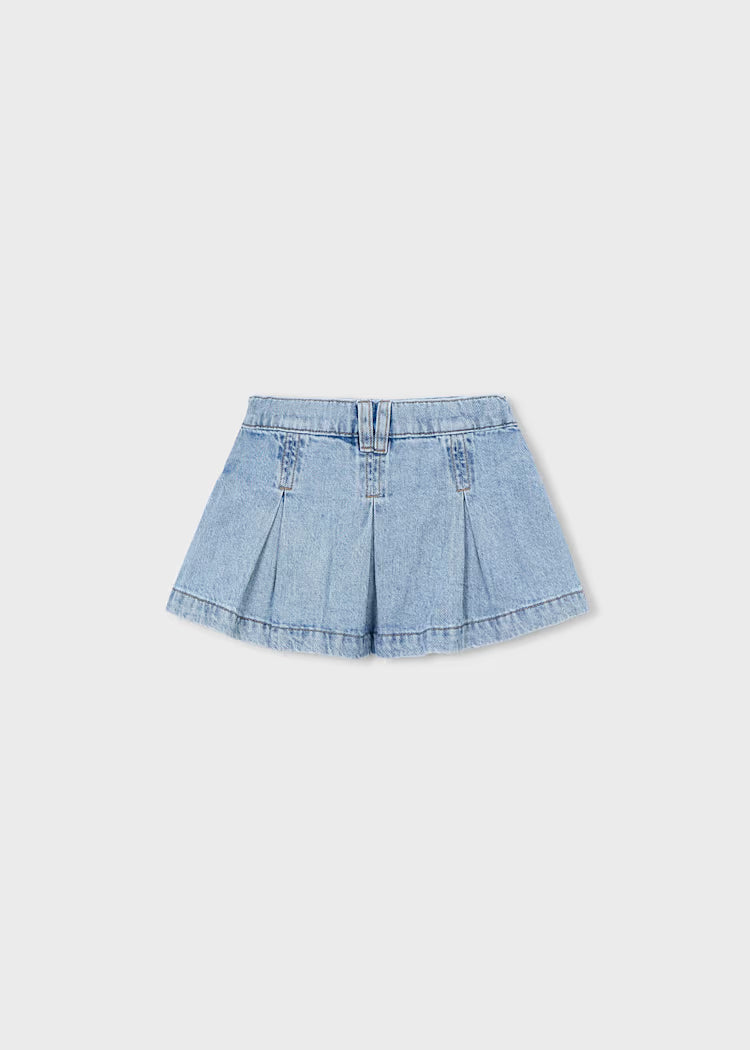 MAYORAL GIRLS' DENIM PLEATED SKIRT