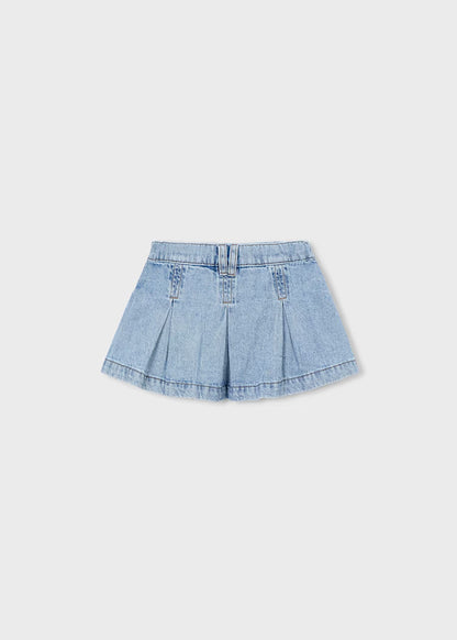 MAYORAL GIRLS' DENIM PLEATED SKIRT