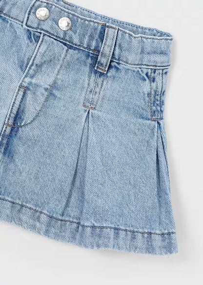 MAYORAL GIRLS' DENIM PLEATED SKIRT