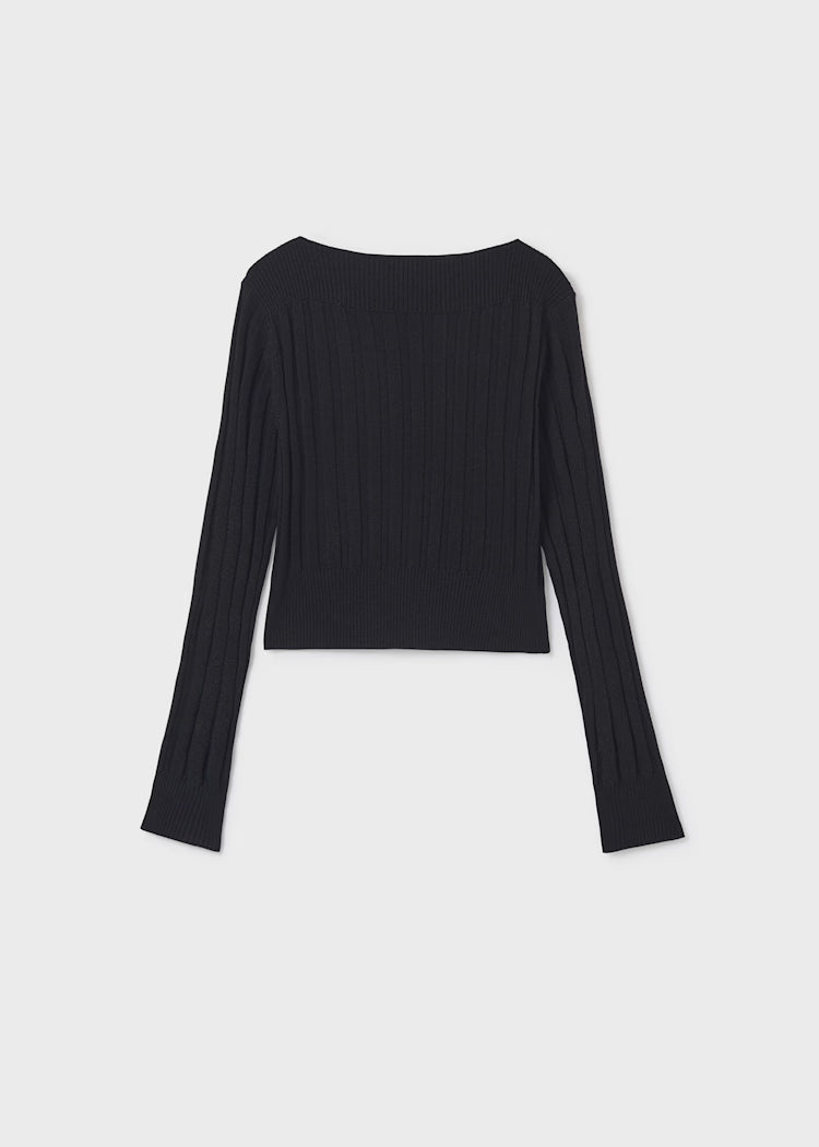 MAYORAL GIRLS DETAILED RIB KNIT JUMPER