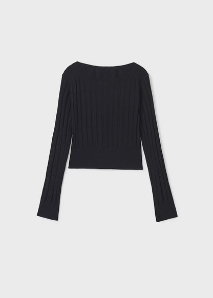 MAYORAL GIRLS DETAILED RIB KNIT JUMPER