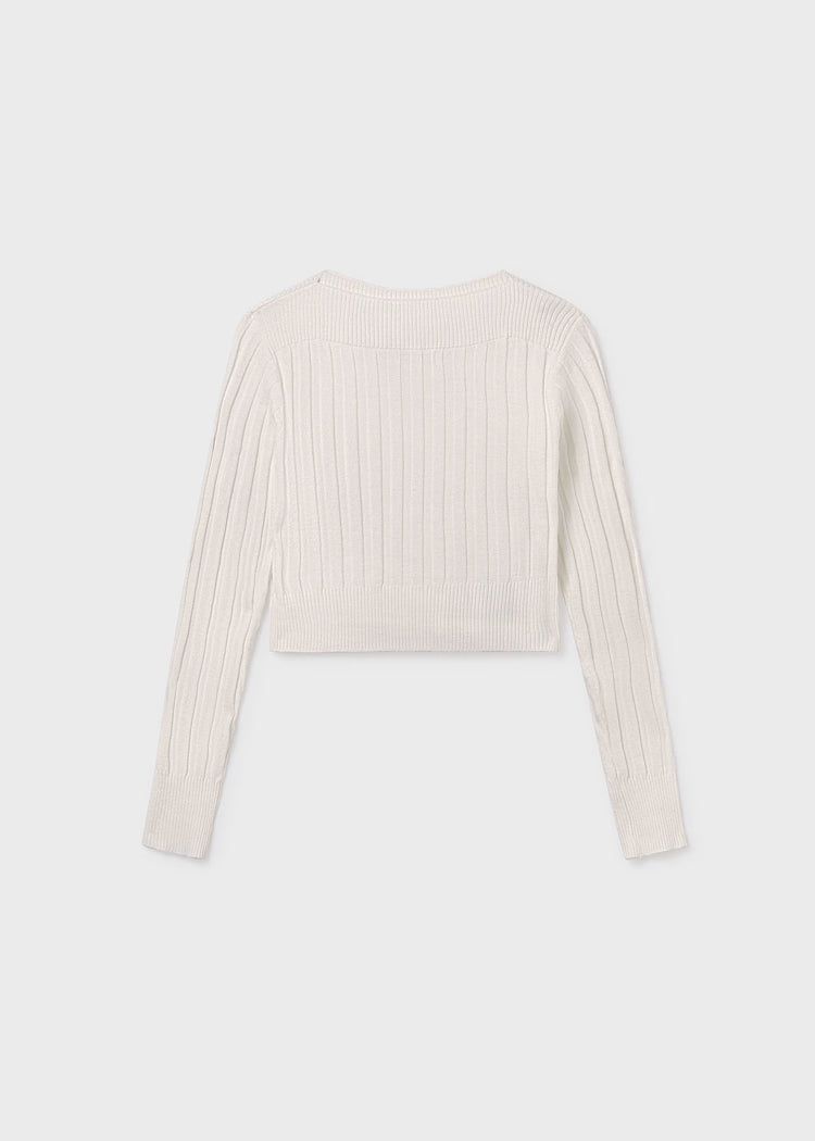 MAYORAL GIRLS DETAILED RIB  KNIT JUMPER