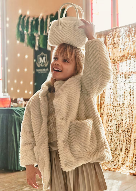 MAYORAL GIRLS FUR COAT