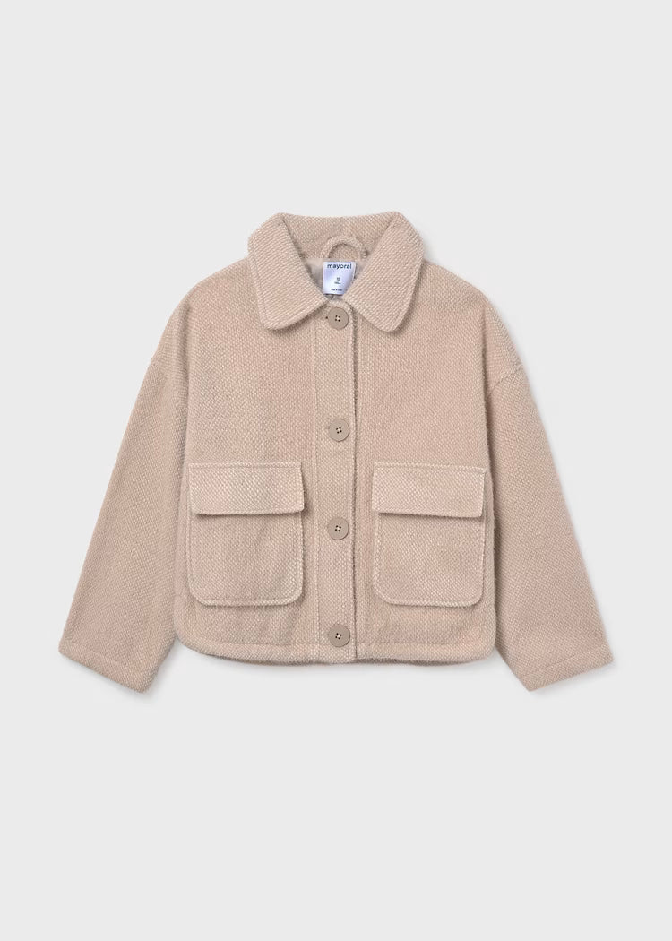 MAYORAL GIRLS KNITTED FUR JACKET