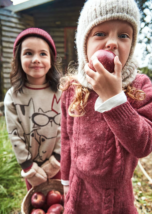 MAYORAL GIRLS KNITTED SKIRT AND JUMPER SET