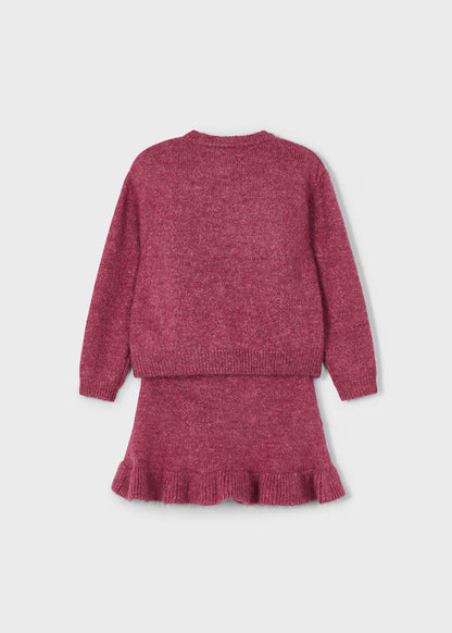 MAYORAL GIRLS KNITTED SKIRT AND JUMPER SET