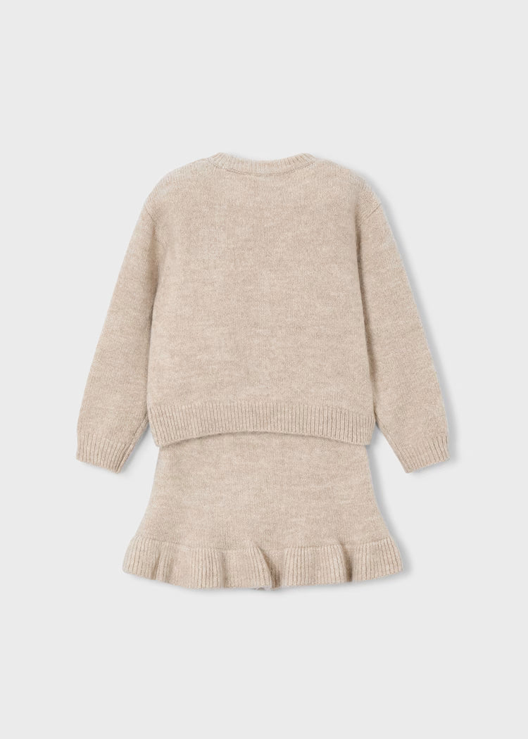 MAYORAL GIRLS KNITTED SKIRT AND JUMPER SET