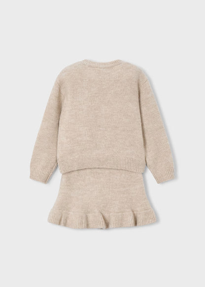 MAYORAL GIRLS KNITTED SKIRT AND JUMPER SET