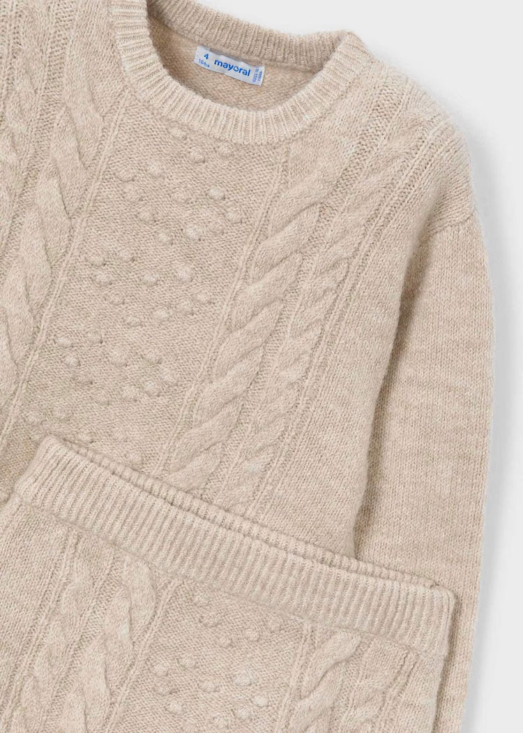 MAYORAL GIRLS KNITTED SKIRT AND JUMPER SET