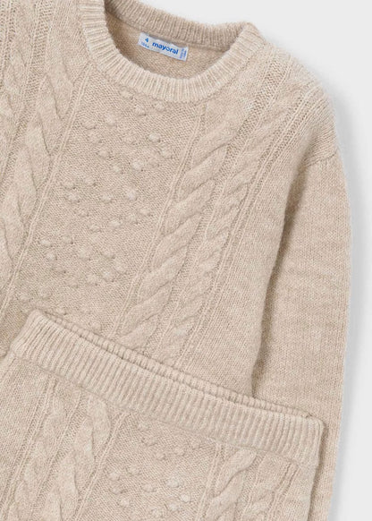 MAYORAL GIRLS KNITTED SKIRT AND JUMPER SET
