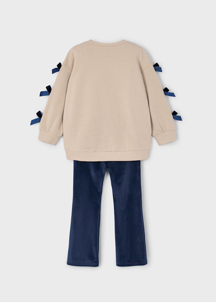 MAYORAL GIRLS LEGGING AND BOW JUMPER SET