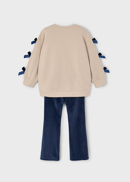 MAYORAL GIRLS LEGGING AND BOW JUMPER SET
