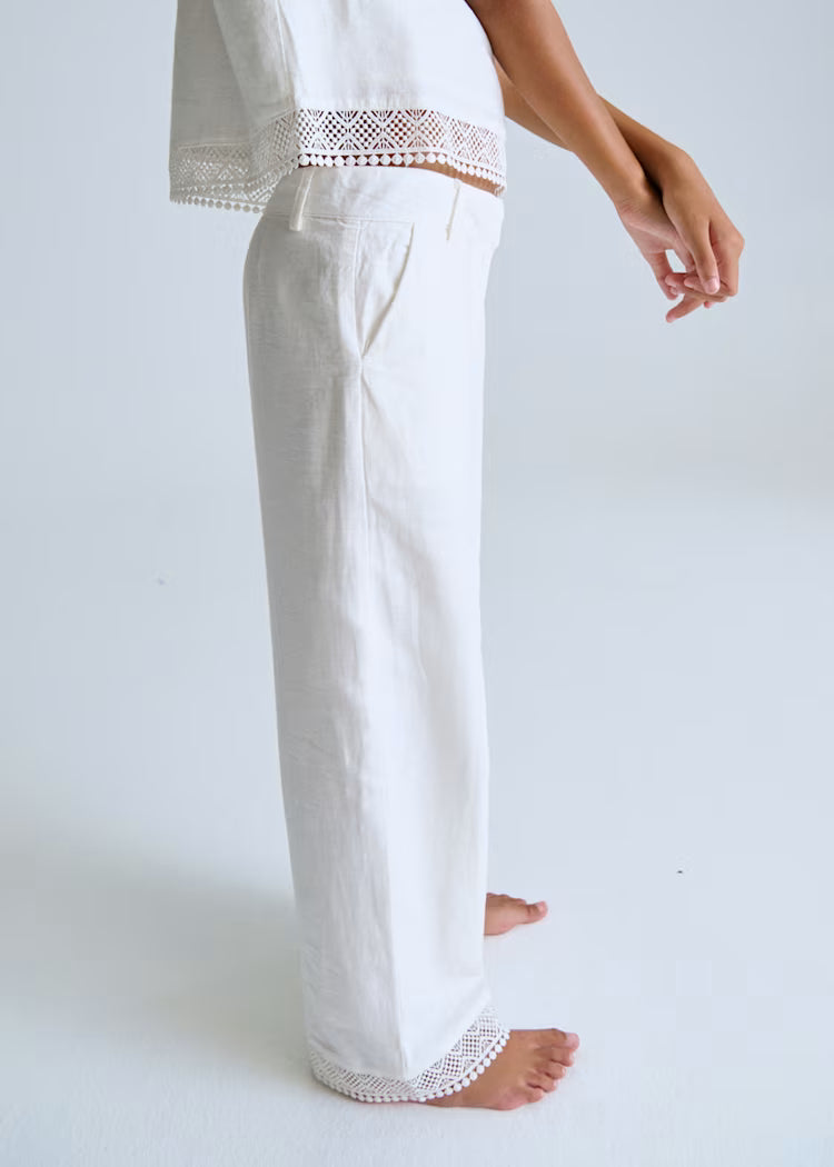 MAYORAL PANTS WITH EMBROIDERED RIBBON