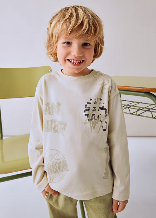 MAYORAL LS PRINT T SHIRT