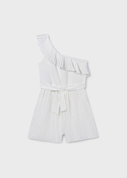 MAYORAL GIRLS' PLEATED SHORT JUMPSUIT