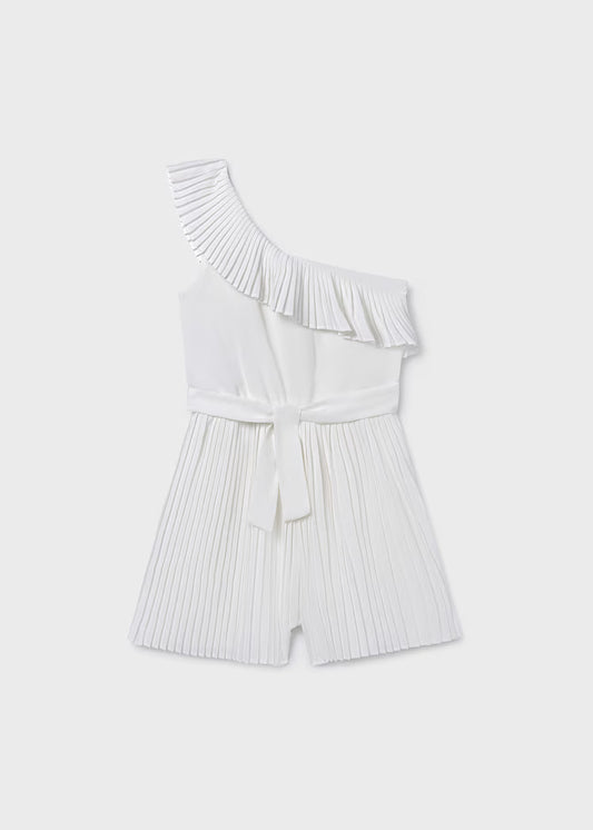 MAYORAL GIRLS' PLEATED SHORT JUMPSUIT