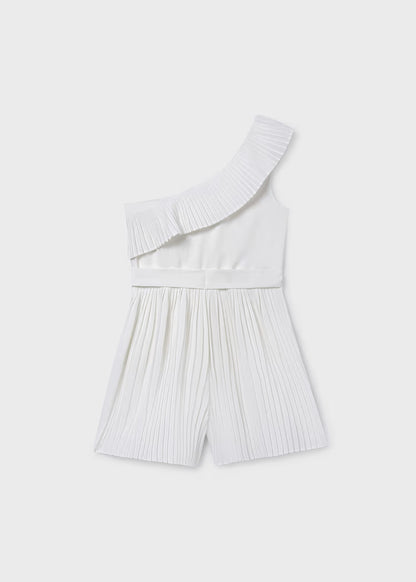 MAYORAL GIRLS' PLEATED SHORT JUMPSUIT