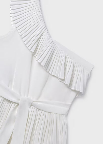 MAYORAL GIRLS' PLEATED SHORT JUMPSUIT