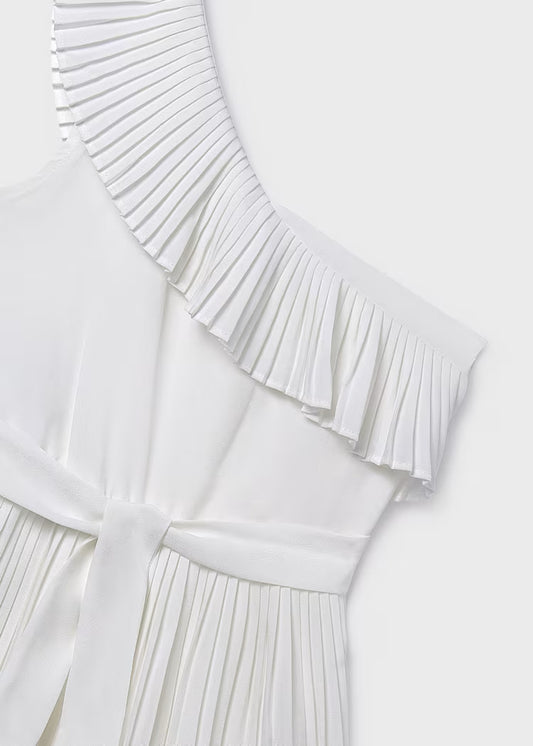 MAYORAL GIRLS' PLEATED SHORT JUMPSUIT