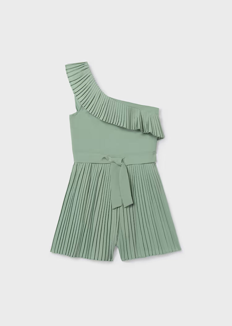 MAYORAL GIRLS' PLEATED SHORT JUMPSUIT
