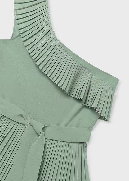 MAYORAL GIRLS' PLEATED SHORT JUMPSUIT