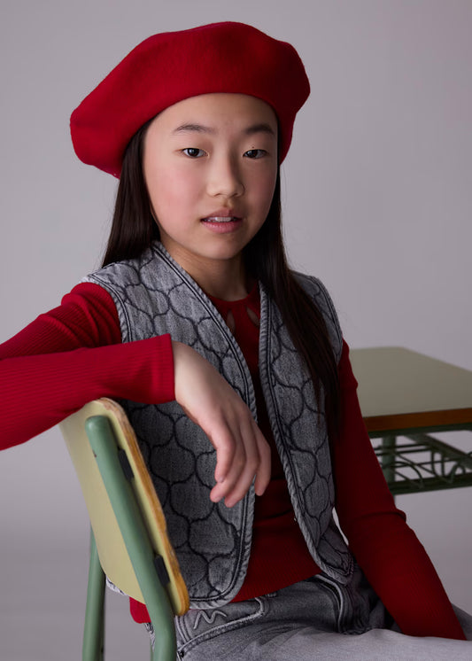 MAYORAL QUILTED DENIM GILET