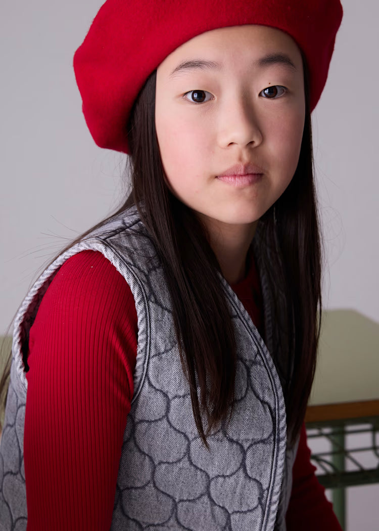 MAYORAL QUILTED DENIM GILET