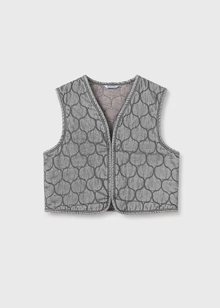 MAYORAL QUILTED DENIM GILET