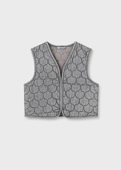 MAYORAL QUILTED DENIM GILET