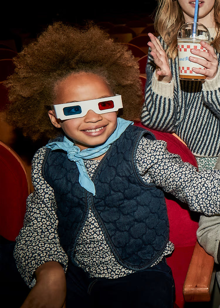 MAYORAL GIRLS QUILTED DENIM GILET