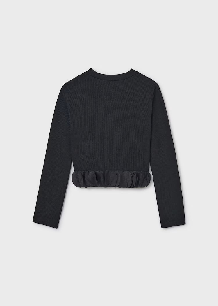 MAYORAL GIRLS RUFFLE HEMMED T SHIRT