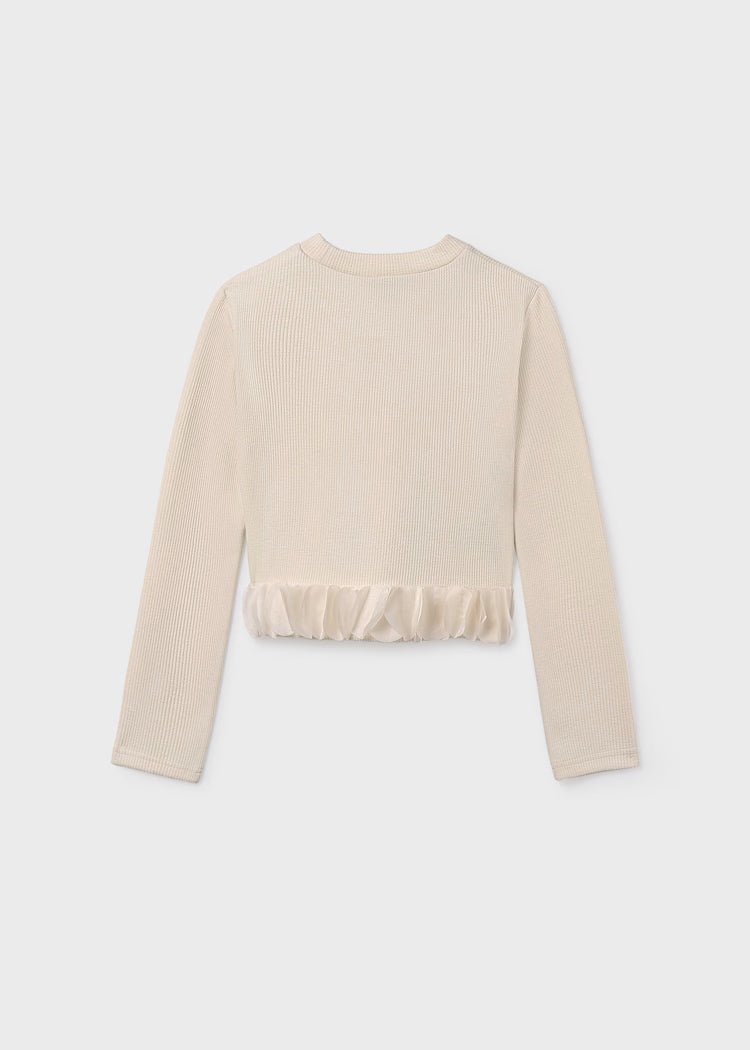 MAYORAL GIRLS RUFFLE HEMMED T SHIRT