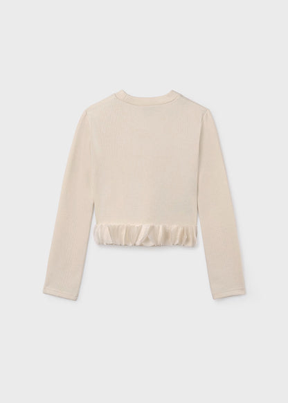 MAYORAL GIRLS RUFFLE HEMMED T SHIRT