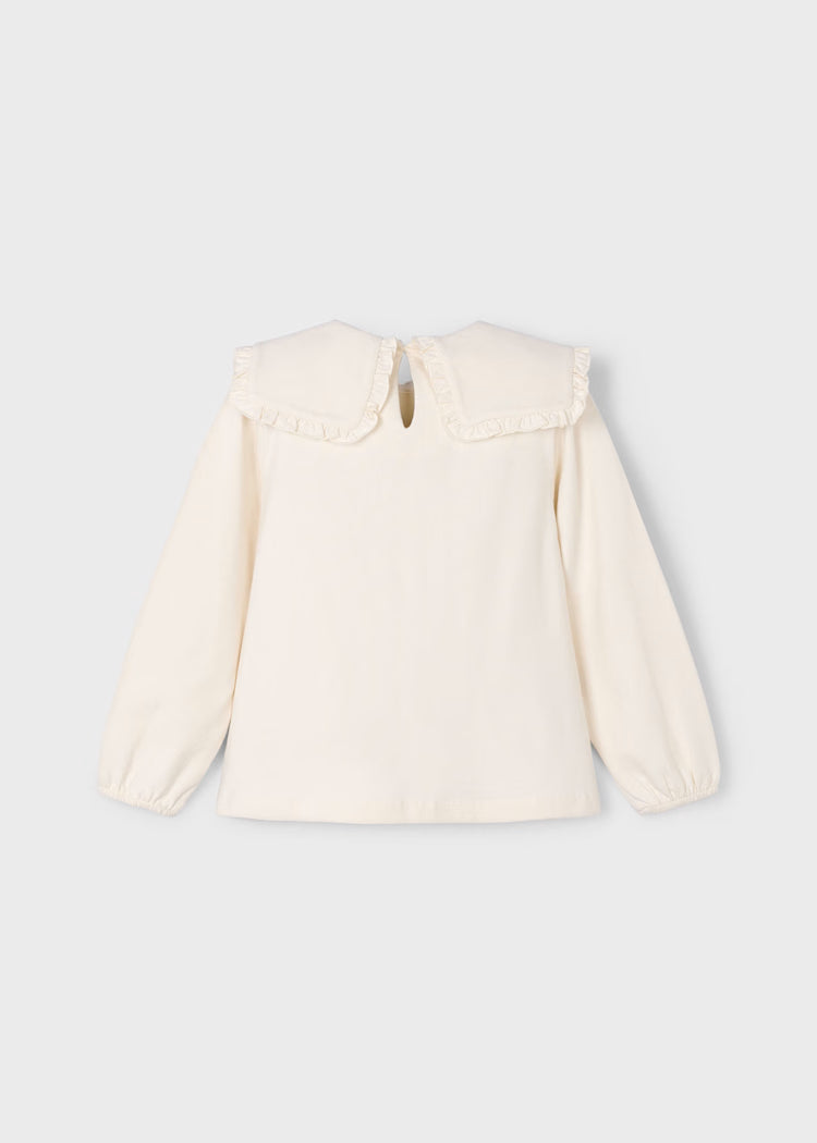 MAYORAL GIRLS RUFFLE NECK BLOUSE