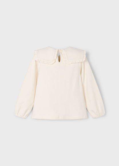 MAYORAL GIRLS RUFFLE NECK BLOUSE