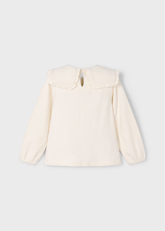 MAYORAL GIRLS RUFFLE NECK BLOUSE