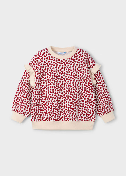 MAYORAL GIRL RUFFLE SLEEVED JUMPER