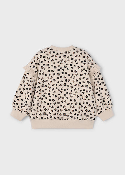 MAYORAL GIRLS RUFFLE SLEEVE PULLOVER