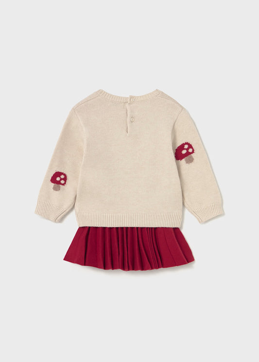 MAYORAL GIRLS KNITTED SKIRT AND JUMPER SET