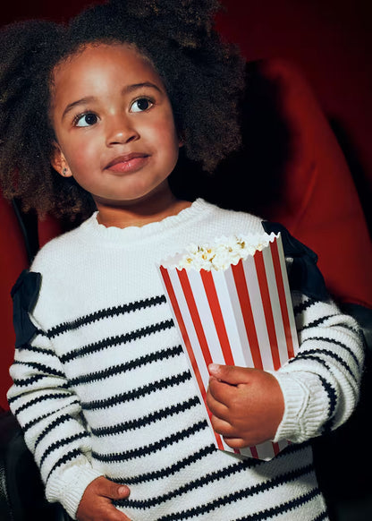 MAYORAL GIRLS STRIPE BOW DRESS