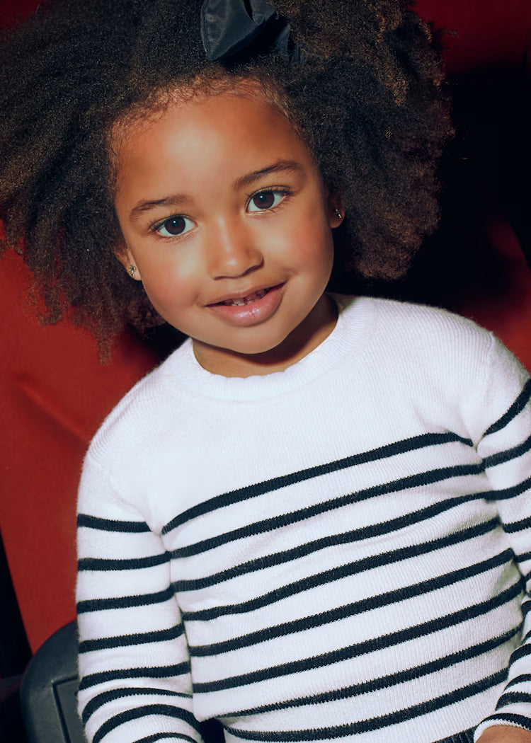 MAYORAL GIRLS KNITTED STRIPES JUMPER